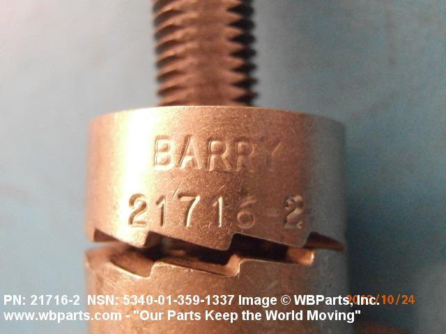 5340-01-359-1337 - CLAMP BOLT ASSEMBLY, MS141082, MS14108-2, M85731/1-2 |  WBParts