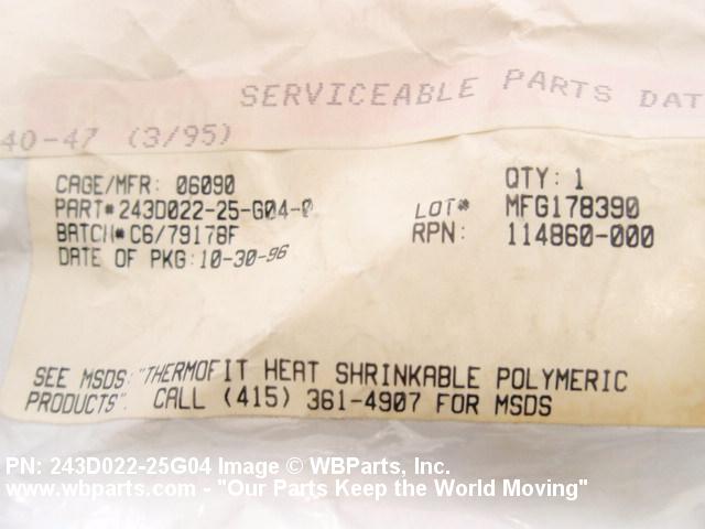 Part Number 243D022-25G04