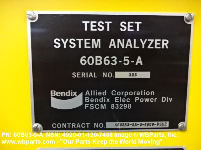 4920-01-120-7488 - SYSTEM ANA TEST SET, 60B635A, 60B63-5-A, 01-120-7488 ...