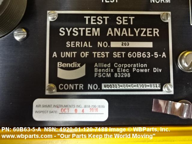4920-01-120-7488 - SYSTEM ANA TEST SET, 60B635A, 60B63-5-A, 01-120-7488 ...