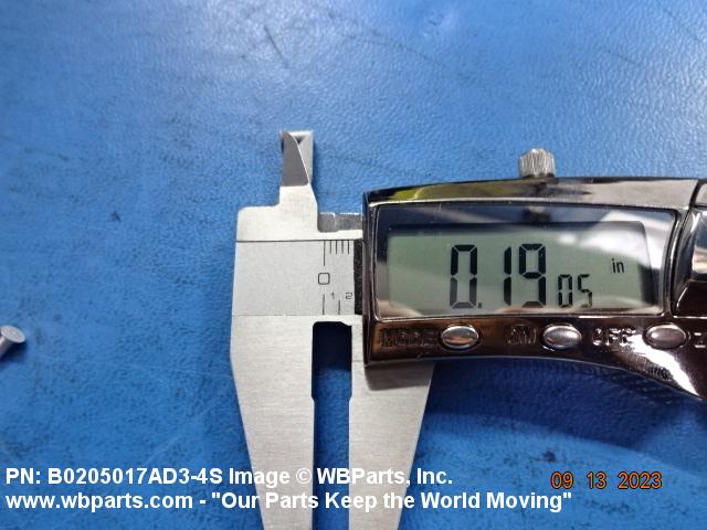 B0205017AD3-4S - 100 CSK HEAD SOLID RIVET | WBParts